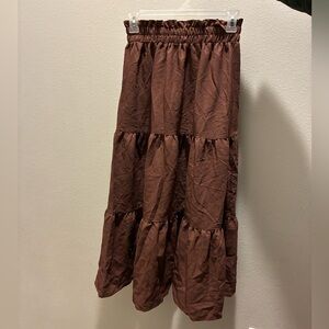 SHEIN Chocolate Brown Maxi Skirt